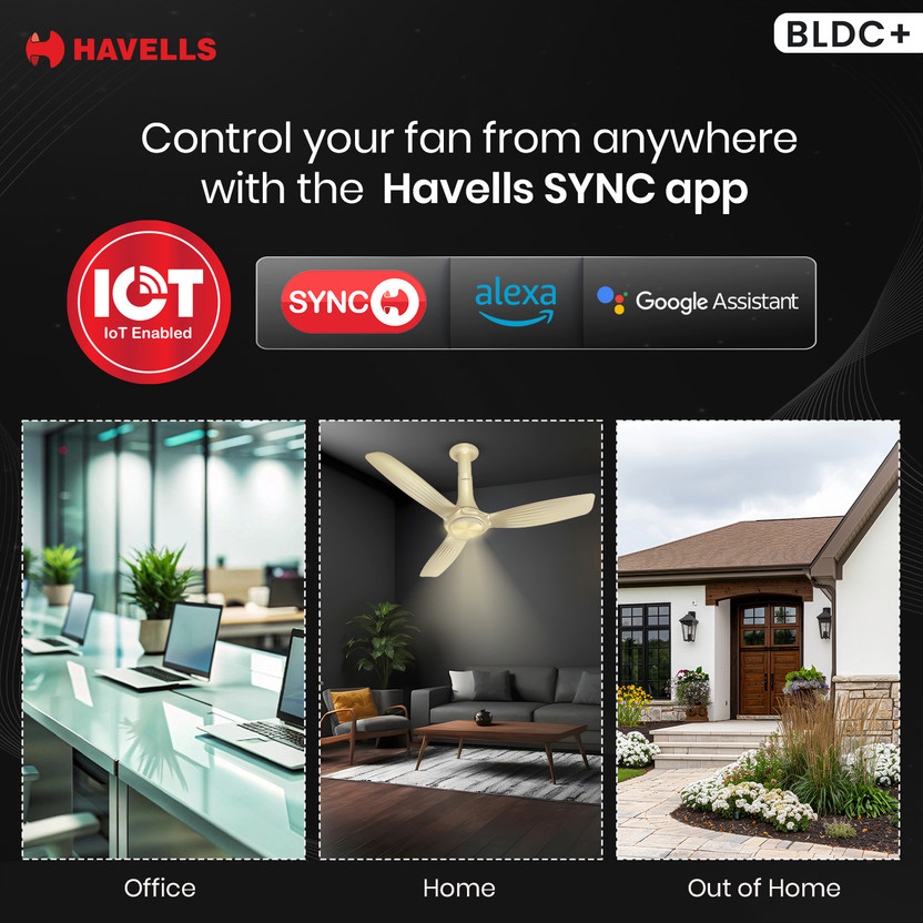 HAVELLS Inox UL BLDC with 2 Year Warranty 1200 mm Ceiling Fan (5 - Image 3