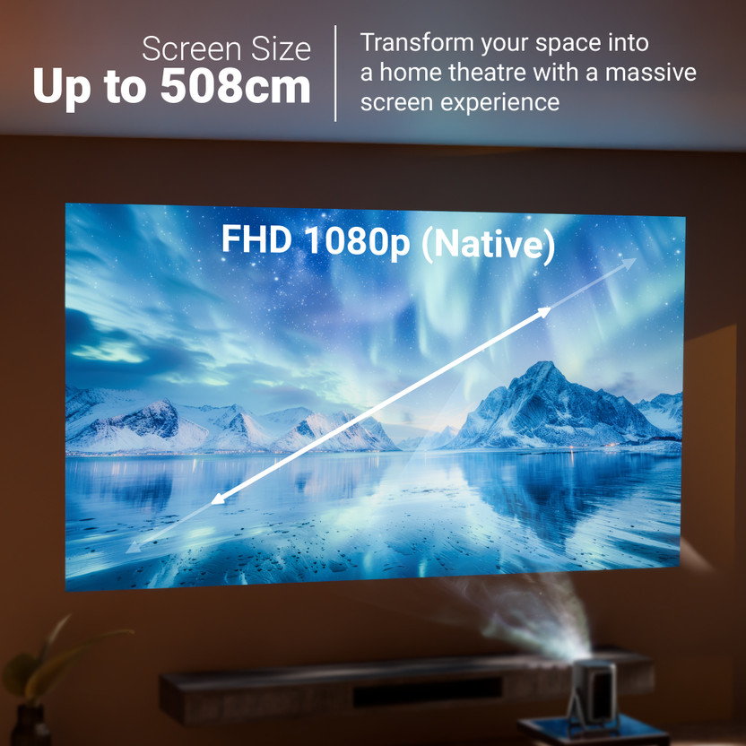 ZEBRONICS PixaPlay 77G (7500 lm / 1 Speaker / Wireless / Remote C - Image 4