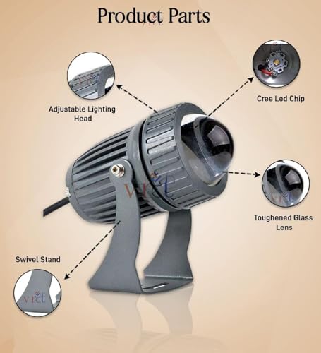 VRCT Outdoor LED Facade Light 10W (Warm White) - Image 3