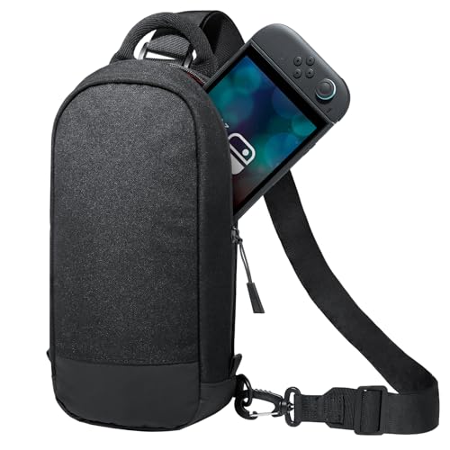 JETech Sling Bag for Nintendo Switch 2/Switch OLED/Switch Console, Black