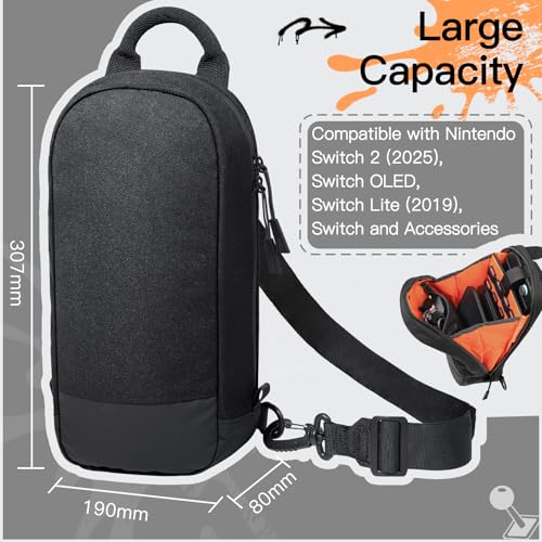 JETech Sling Bag for Nintendo