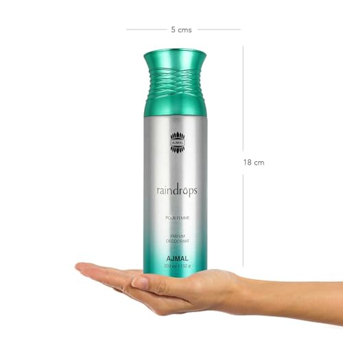 Ajmal Raindrops Liquid Fresh Female Deodorant For Woman, 200 Ml - Image 3