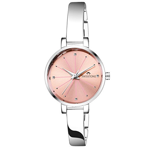 SWISSTONE Analog Stainless Steel Silver