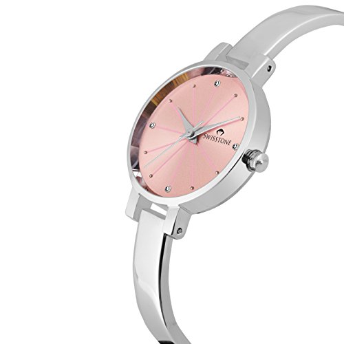 SWISSTONE Analog Stainless Steel Silver