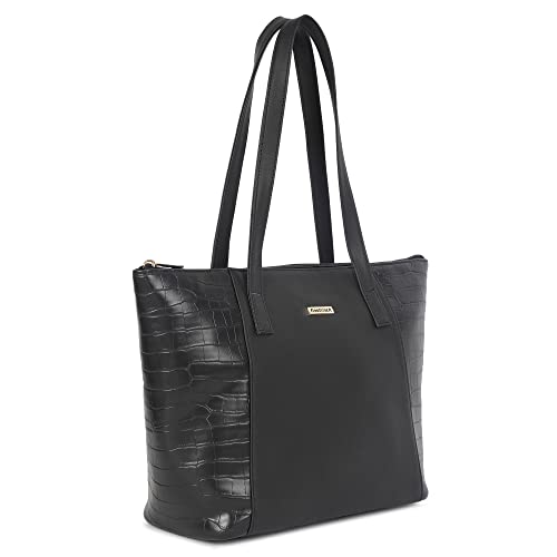 Fastrack Everyday Spacious Charcoal Black Tote Bag For Women - Image 2