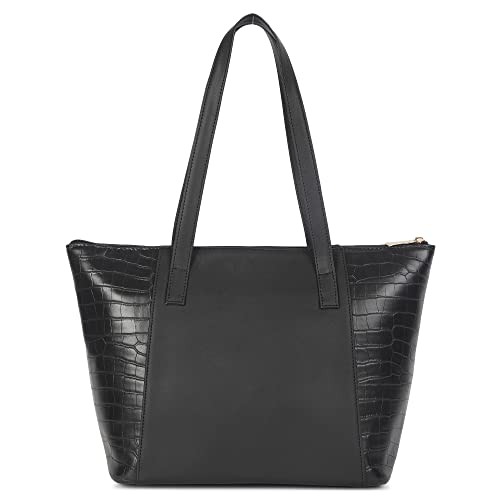 Fastrack Everyday Spacious Charcoal Black Tote Bag For Women - Image 3