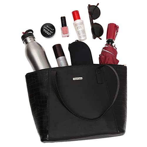Fastrack Everyday Spacious Charcoal Black Tote Bag For Women - Image 6