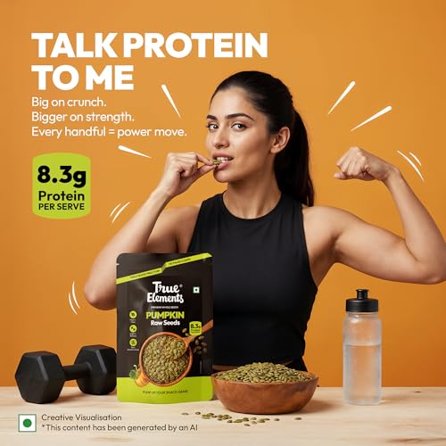 True Elements Pumpkin Seeds 250g - 30g Protein per 100g | Rich in Zinc - Image 5