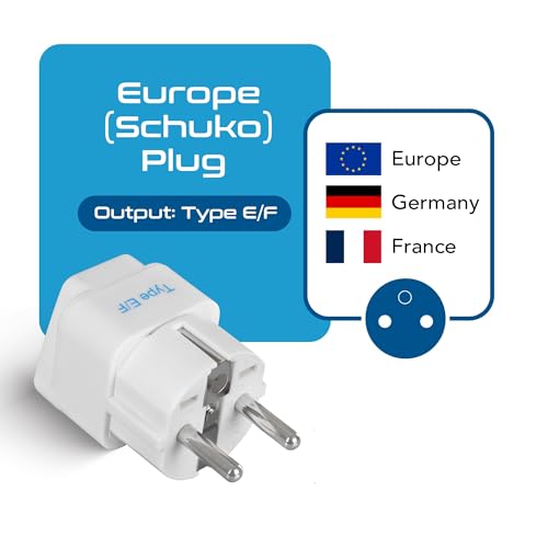 Ceptics Europe Travel Adapter, India
