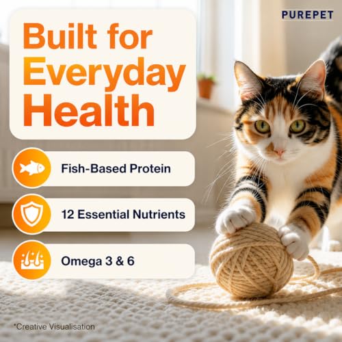 Purepet Adult Dry Cat Food Sea Food Flavour, 1 kg Pack - Image 2