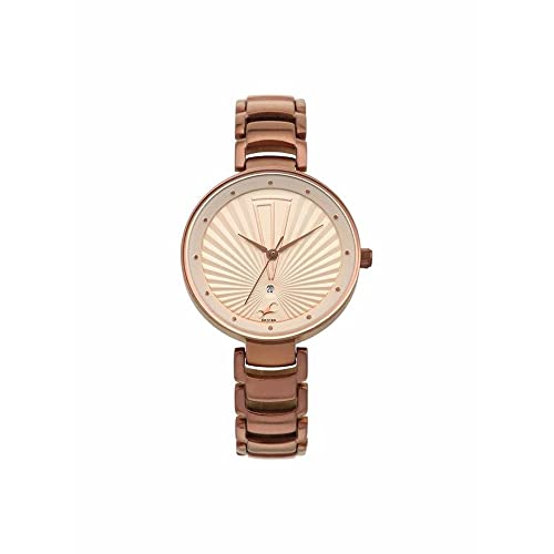 Fastrack Ruffles Analog Beige Dial