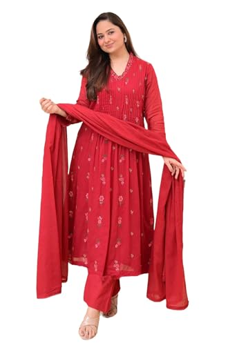 KLOSIA Women Embroidery Solid Anarkali