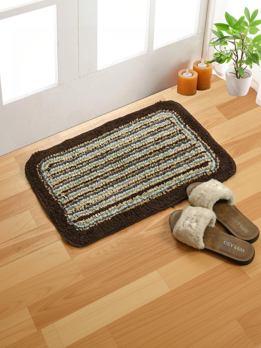 FINE TEX WORLD Brown Cotton Doormats - Image 3