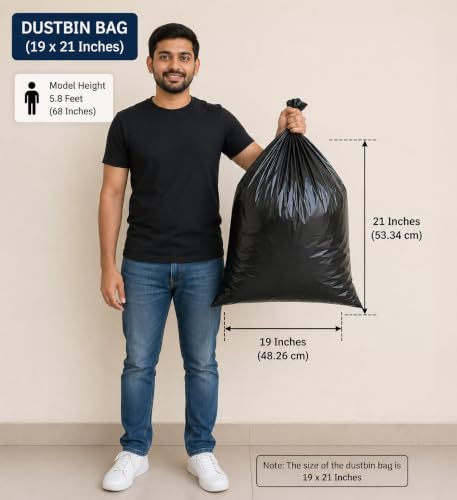 SIYA Thick Garbage Bag 19x21 Inch 90pcs (30pcs x 3Rolls) Medium Size - Image 3