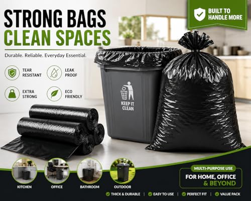SIYA Thick Garbage Bag 19x21 Inch 90pcs (30pcs x 3Rolls) Medium Size - Image 4