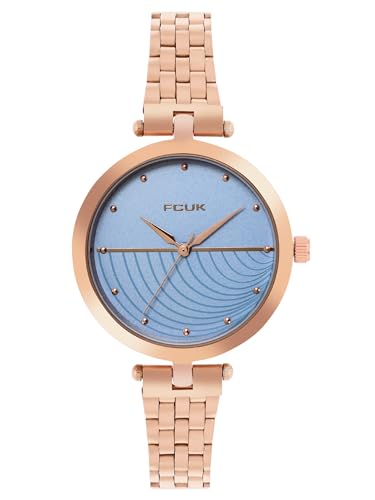 FCUK Sky Blue Patterned Dial Analog Quartz Watch for Women - FK00040A