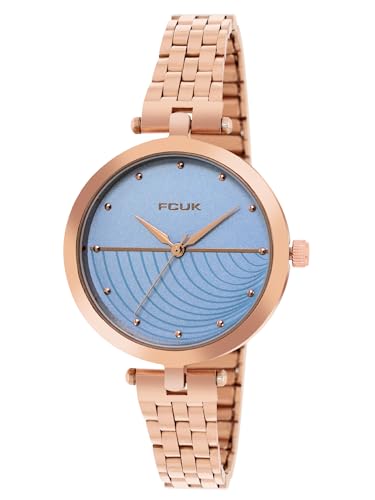 FCUK Sky Blue Patterned Dial Analog Quartz Watch for Women - FK00040A - Image 3