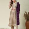 MOKOSH Women’s Silk Embroidery Anarkali Kurta Pant with Dupatta - Image 3