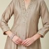 MOKOSH Women’s Silk Embroidery Anarkali Kurta Pant with Dupatta - Image 4