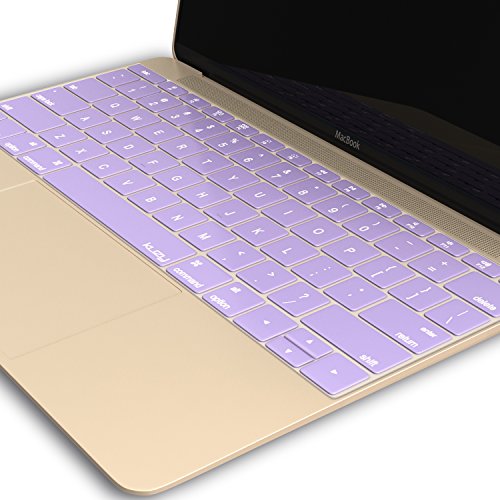 Kuzy R7 12-inch Keyboard Silicone Cover Skin for MacBook (Purple) - Image 2