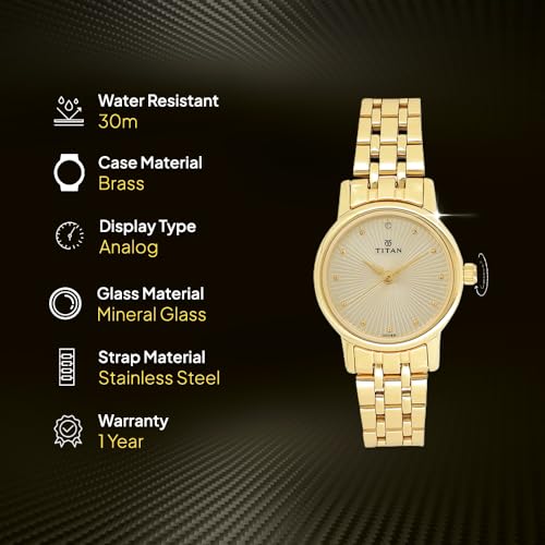 Titan Karishma Quartz Analog Champagne