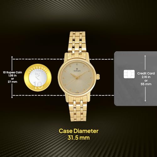 Titan Karishma Quartz Analog Champagne