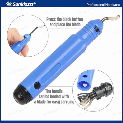 Sunkizzrs® Deburring Tool Kit with 10-Pcs Rotary Deburr Blades - Image 6