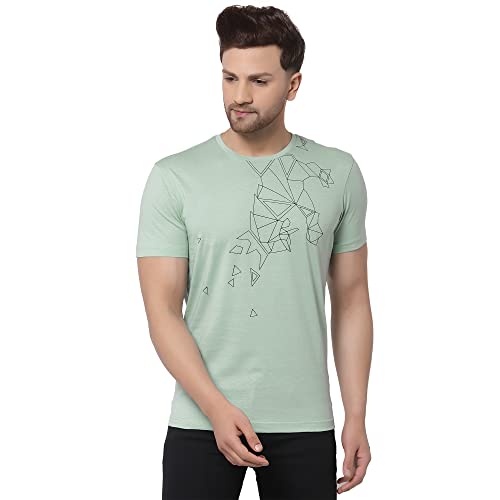 Red Tape Men Pastel Green Round Neck T-Shirt