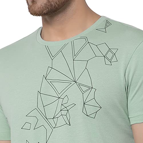 Red Tape Men Pastel Green Round Neck T-Shirt - Image 5