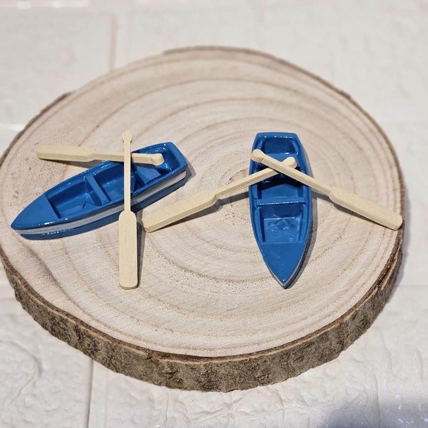 Miniature Boats with Oars –