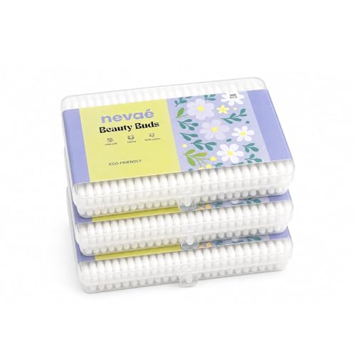 Nevae Cotton Beauty Buds 600 Swabs Pack of 3 (100 Pcs each)