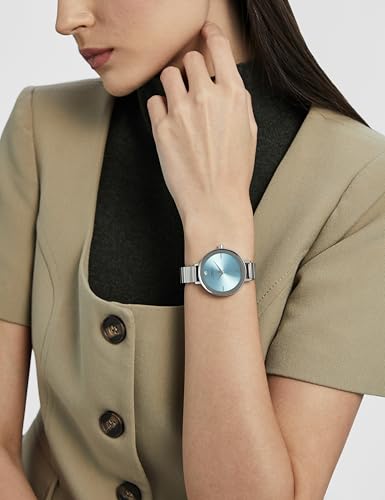 French Connection Éclat Teal Round Dial Womens Analogue Watch FCN074SM - Image 6