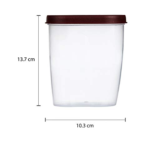 Amazon Brand - Solimo Set of 4 Grocery Jar (450 ml), Red - Image 4
