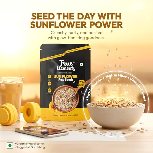 True Elements Raw Sunflower Seeds 250g - Vitamin E Rich Super Seeds - Image 3