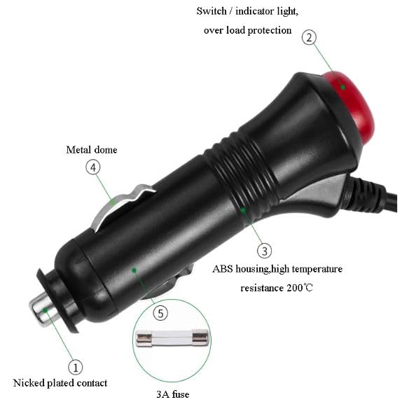 CLOUDSALE 12V/24V Car Cigarette Lighter
