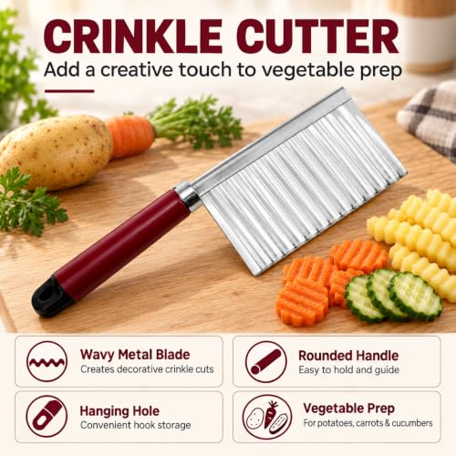 Crinkle Cutter for Vegetables, Wavy
