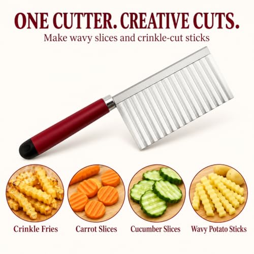 Crinkle Cutter for Vegetables, Wavy