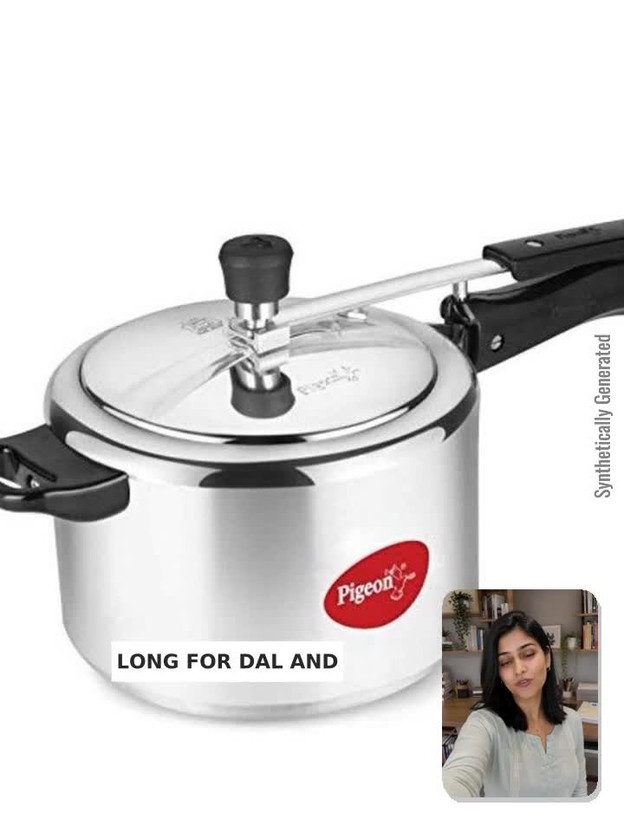 Pigeon Inox Stainless Steel Pressure Cooker 3L Induction Bottom 3 - Image 2