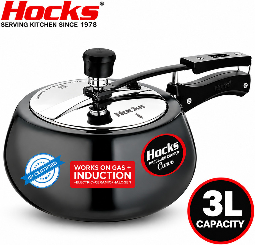 Pigeon Inox Stainless Steel Pressure Cooker 3L Induction Bottom 3 - Image 6
