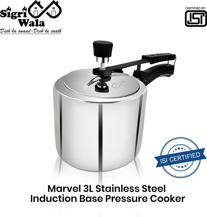 Pigeon Inox Stainless Steel Pressure Cooker 3L Induction Bottom 3 - Image 7