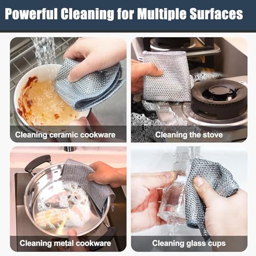 Non-Scratch Dish Wash Cloth, Steel