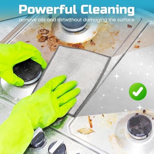Non-Scratch Dish Wash Cloth, Steel