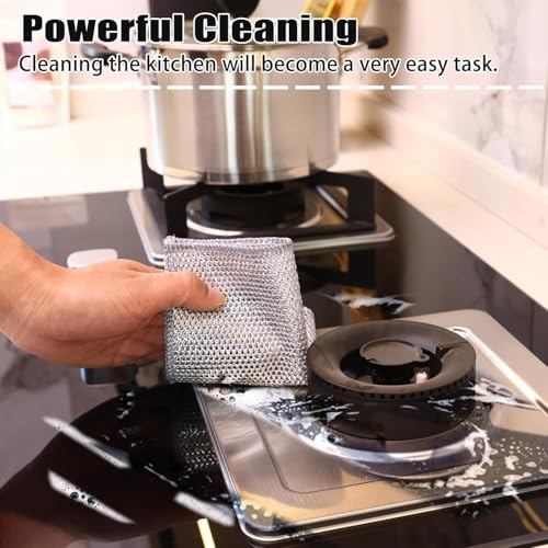 Non-Scratch Dish Wash Cloth, Steel