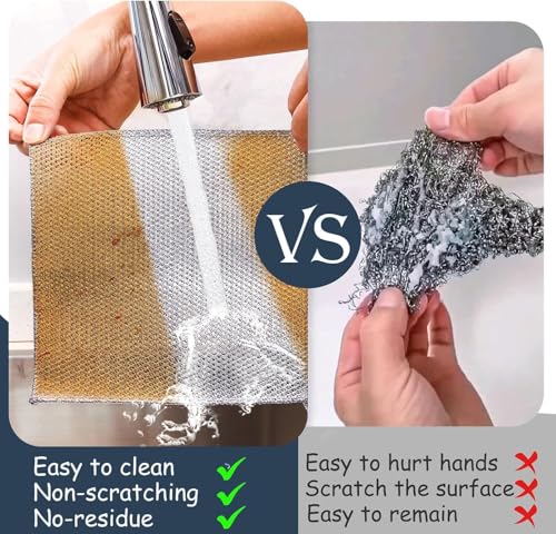Non-Scratch Dish Wash Cloth, Steel