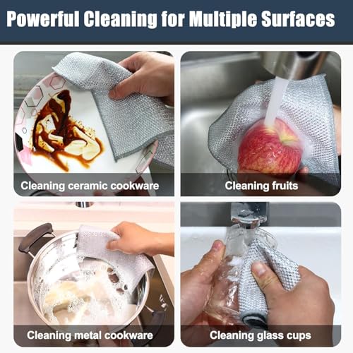 Non-Scratch Dish Wash Cloth, Steel