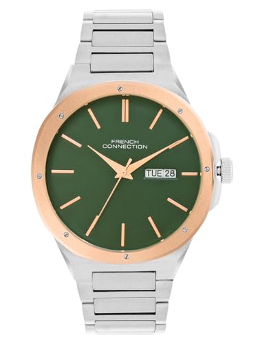 French Connection Uno Green Round Dial Mens Analogue Watch FCH04SM-G