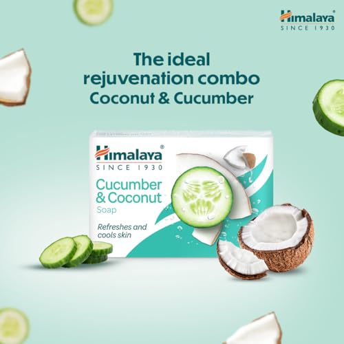Himalaya Refreshing Cucumber Soap and Coconut Soap, 125g - Image 3