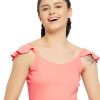 Clovia Women's Snug Fit Active Slim Fit Crop Top with Twist Knot - Image 6