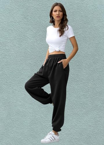 Q - RIOUS Women Sweatpants, Relaxed Fit - Image 4