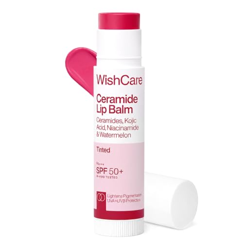 WishCare Tinted Lip Balm SPF 50 PA++++ | Brightening Lip Balm for Dark Lips | In-Vivo Tested | Kojic Acid & Niacinamide | For Women | 5g (packaging may vary)